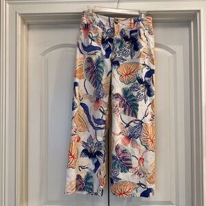 🌴 Anthropologie Maeve x Sarah Gordon Colette Linen Wide-Leg Pants – Size 28